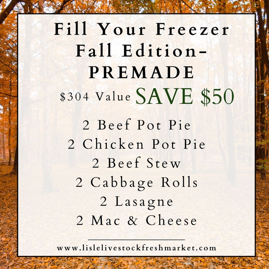 Fill Your Freezer PREMADE Meals